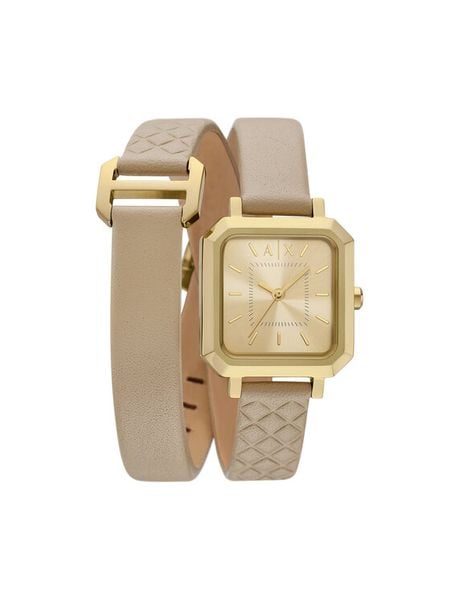 Armani Exchange Zegarek Classic AX5728 Beżowy. Brązowe, analogowe zegarki damskie Armani Exchange. Za 779.99 zł.