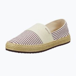 Espadryle damskie GANT Raffiaville. Brązowe espadryle damskie Gant, bez wzorów, ze skóry, bez obcasa. Za 299.99 zł.