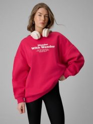 4F Bluza dresowa oversize bez kaptura damska - różowa M. Czerwone bluzy damskie 4F, m, bez wzorów, z dresówki, bez kaptura. Za 159.99 zł.