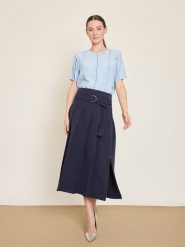 BGN Spódnica w kolorze granatowym rozmiar: 40. Niebieskie spódnice damskie BGN, na co dzień, bez wzorów, z tkaniny, midi. Za 143.99 zł.