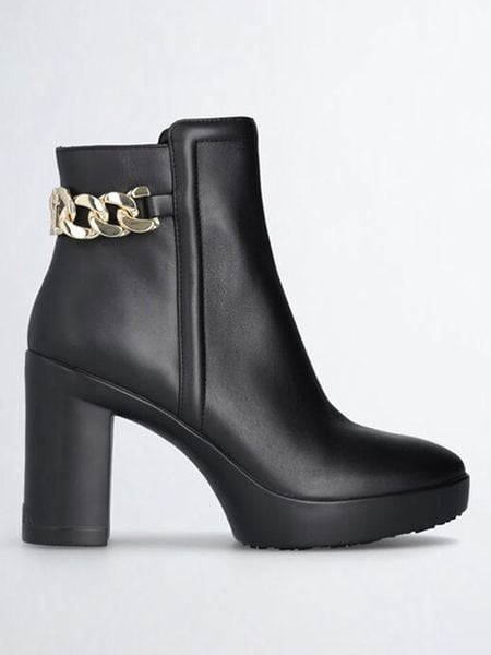 Liu Jo Skórzane botki w kolorze czarnym rozmiar: 39. Czarne botki damskie Liu Jo, bez obcasa, bez zapięcia. Za 461.21 zł.