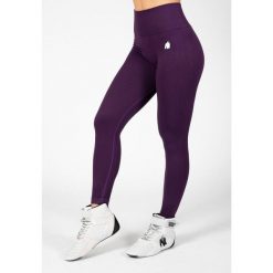Legginsy sportowe damskie Neiro Bezszwowe. Fioletowe legginsy sportowe damskie GORILLA WEAR, m, bez wzorów, na fitness i siłownię. Za 212.00 zł.