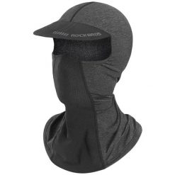 Czapka z daszkiem pełna ochrona przeciwsłoneczna oddychająca balaclava. Czarne czapki z daszkiem damskie ROCKBROS, na lato, bez wzorów, z jedwabiu. Za 75.60 zł.