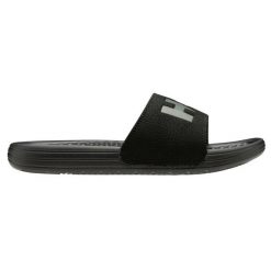 Klapki Helly Hansen H/H Slide 11715 990 czarne. Czarne klapki damskie bez wzorów, z materiału, bez obcasa, bez zapięcia. Za 319.13 zł.