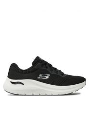 Skechers Sneakersy Arch Fit 2.0 150051/BKW Czarny. Czarne obuwie sportowe damskie Skechers, z materiału, bez zapięcia. Za 269.99 zł.