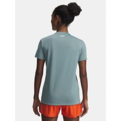 Koszulka T-Shirt Damski Under Armour Treningowy Szybkoschnący Lekki Tech. Zielone bluzki damskie Under Armour, bez wzorów, bez kołnierzyka. Za 119.99 zł.