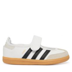 Baleriny adidas. Białe baleriny dziewczęce Adidas, bez wzorów, bez obcasa, bez zapięcia. Za 239.99 zł.