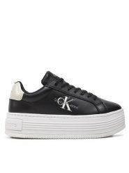 Calvin Klein Jeans Sneakersy Bold Platf Low Lace Lth Ml Mtl YW0YW01516 Czarny. Czarne obuwie sportowe damskie Calvin Klein Jeans, z jeansu, bez zapięcia. Za 289.99 zł.