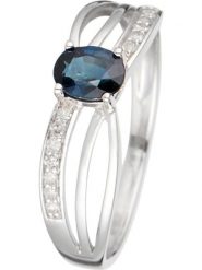 CARATELLI Złoty pierścionek "René" z diamentami rozmiar: 54. Niebieskie pierścionki damskie CARATELLI, z diamentem, złote. Za 1,696.99 zł.