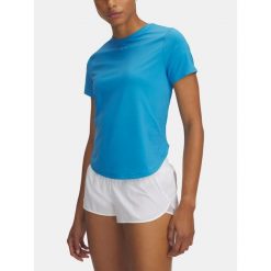 T-Shirt Damski Under Armour Koszulka Sportowa Do Biegania. Niebieskie obuwie sportowe damskie Under Armour, bez zapięcia, do biegania. W wyprzedaży za 156.69 zł.