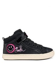 Geox Sneakersy J Kalispera Girl J744GI 5402 C0922 S Czarny. Czarne buty sportowe dziewczęce Geox, ze skóry, bez zapięcia. Za 299.99 zł.