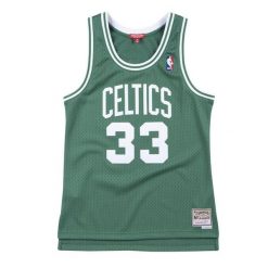 Koszulka damska NBA Boston Celtics Larry Bird 1985/86. Zielone koszulki damskie Mitchell & Ness, bez wzorów, z poliesteru, bez kołnierzyka, bez ramiączek. Za 457.50 zł.