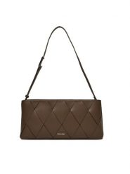 Calvin Klein Torebka Ck Woven Elongated Shoulder Bag K60K612992 Brązowy. Brązowe torebki klasyczne damskie Calvin Klein, ze skóry, bez dodatków. Za 349.99 zł.