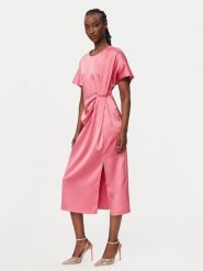 Rinascimento Sukienka koktajlowa CFC0127457003 Różowy Regular Fit. Czerwone sukienki damskie Rinascimento, bez wzorów, z syntetyku, wizytowe, bez ramiączek. Za 449.99 zł.