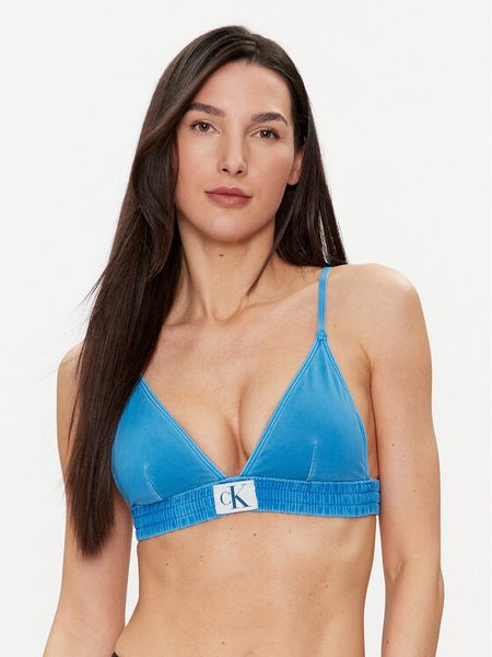 Calvin Klein Swimwear Góra od bikini KW0KW01974 Niebieski. Niebieskie bikini Calvin Klein Swimwear, bez wzorów, z syntetyku. Za 209.99 zł.