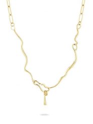 Liebeskind Naszyjnik z elementem ozdobnym - dł. 45 cm rozmiar: onesize. Żółte naszyjniki damskie Liebeskind, ze stali. Za 243.64 zł.