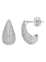 U.S. Polo Assn. Kolczyki-kreole z kryształami rozmiar: onesize. Szare kolczyki damskie U.S. Polo Assn., z kryształem, metalowe. Za 69.99 zł.