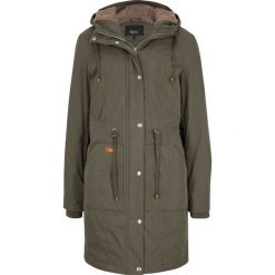 Parka na podszewce. Czarne parki damskie bonprix, z polaru, z kapturem. Za 309.99 zł.