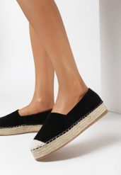 Czarne Espadryle Zdobione Plecionką Thaxie. Czarne espadryle damskie Born2be, z aplikacjami, bez obcasa. Za 79.99 zł.