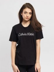 CALVIN KLEIN UNDERWEAR Koszulka w kolorze czarnym rozmiar: M. Czarne bluzki damskie Calvin Klein Underwear, m, bez wzorów, z bawełny, bez kołnierzyka, bez ramiączek. Za 92.21 zł.