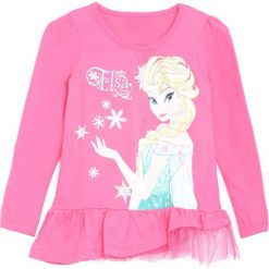 Różowa Bluzka Snow Girl. Białe bluzki i koszule dziewczęce Born2be, z motywem z bajki, z falbankami. Za 24.99 zł.