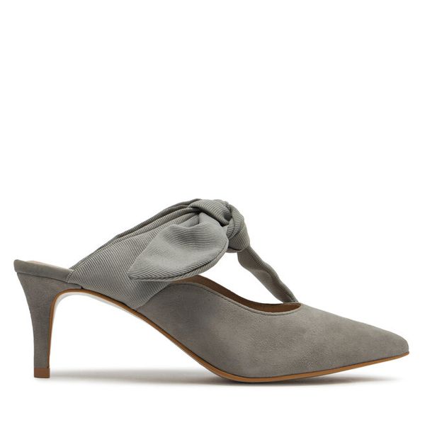 Klapki GINO ROSSI. Szare klapki damskie Gino Rossi, bez wzorów, bez obcasa, bez zapięcia. Za 199.90 zł.