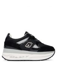 Liu Jo Sneakersy Maxi Wonder Plus 02 BA6019 PX805 Czarny. Czarne obuwie sportowe damskie Liu Jo, ze skóry, bez zapięcia. Za 729.99 zł.