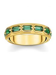 Thomas Sabo Pozłacany pierścionek z kryształami rozmiar: 60. Żółte pierścionki damskie thomas sabo, z kryształem, pozłacane. Za 609.95 zł.