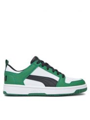 Puma Sneakersy REBOUND LAYUP LO SL JR 37049024 Zielony. Zielone buty sportowe chłopięce Puma, ze skóry, bez zapięcia. Za 249.99 zł.