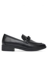 DeeZee Mokasyny W4PH189501 Czarny. Czarne mokasyny damskie DeeZee, ze skóry, bez obcasa. Za 119.99 zł.