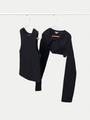 Mayoral Bluzka 6150 Czarny Regular Fit. Czarne bluzki i koszule dziewczęce Mayoral, bez wzorów, z bawełny, bez kołnierzyka, bez ramiączek. Za 79.99 zł.
