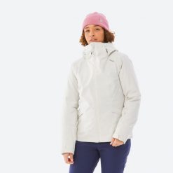 Kurtka narciarska damska Wedze 500. Niebieskie kurtki damskie WED'ZE, na zimę, s, bez wzorów, z materiału, bez kaptura. Za 449.99 zł.
