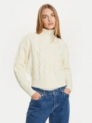 Wrangler Sweter 112356472 Écru Regular Fit. Swetry klasyczne damskie Wrangler, l, z bawełny, bez kołnierzyka. Za 209.00 zł.