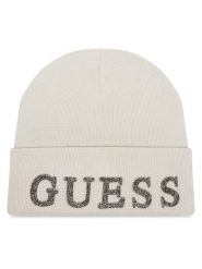 Guess Czapka AW5398 POL01 Écru. Czapki damskie Guess, na zimę, z aplikacjami, z wiskozy. Za 109.99 zł.