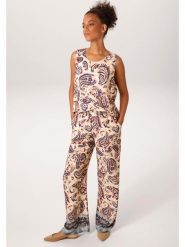 Aniston Spodnie w kolorze beżowo-granatowym rozmiar: 36. Brązowe spodnie materiałowe damskie Aniston, bez wzorów, z materiału. Za 173.99 zł.