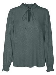 Vero Moda Bluzka w kolorze zielonym rozmiar: XS. Zielone bluzki damskie Vero Moda, s, bez wzorów, z wiskozy, klasyczne, bez kołnierzyka, bez ramiączek. Za 56.53 zł.