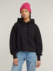 G-Star Bluza w kolorze czarnym rozmiar: XL. Czarne bluzy damskie G-Star, xl, bez wzorów, z bawełny, z kapturem. Za 202.03 zł.