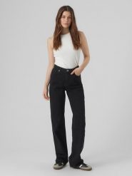 Vero Moda Dżinsy - Comfort fit - w kolorze czarnym rozmiar: W25/L32. Czarne jeansy damskie Vero Moda, z podwyższonym stanem. Za 65.85 zł.