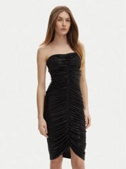 NORMA KAMALI Sukienka koktajlowa ST3243LMD89001 Czarny Slim Fit. Czarne sukienki damskie Norma Kamali, bez wzorów, z syntetyku, wizytowe, bez ramiączek. Za 689.99 zł.