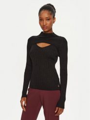 ARTIGLI Sweter ACMA000070 Czarny Slim Fit. Czarne swetry klasyczne damskie Artigli, m, z wiskozy, bez kołnierzyka. W wyprzedaży za 129.99 zł.