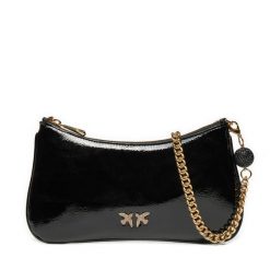 Torebka PINKO. Czarne torebki wieczorowe damskie Pinko, bez wzorów, bez dodatków. Za 639.99 zł.