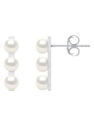 Pearline Srebrne kolczyki-wkrętki z perłami rozmiar: onesize. Szare kolczyki damskie Pearline, z perłą, srebrne. Za 152.99 zł.