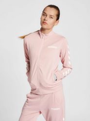 Damska bluza dresowa zapinana na zamek Hummel Legacy. Białe bluzy damskie Hummel, na wiosnę, xs, bez wzorów, z dresówki, bez kaptura. Za 192.55 zł.
