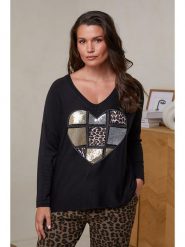Curvy Lady Sweter w kolorze czarnym rozmiar: 44/46. Czarne swetry klasyczne damskie Curvy Lady, bez kołnierzyka. Za 122.96 zł.