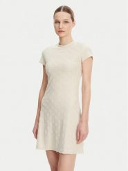 Guess Sukienka codzienna V5GK07 KCT02 Beżowy Regular Fit. Brązowe sukienki damskie Guess, z aplikacjami, z syntetyku, bez ramiączek. Za 227.50 zł.