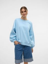 Vero Moda Bluza w kolorze błękitnym rozmiar: XL. Niebieskie bluzy damskie Vero Moda, xl, bez wzorów, z bawełny, bez kaptura. Za 114.45 zł.