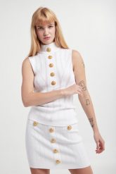 Sweter damski BALMAIN. Swetry klasyczne damskie Balmain, bez kołnierzyka. W wyprzedaży za 3,494.25 zł.