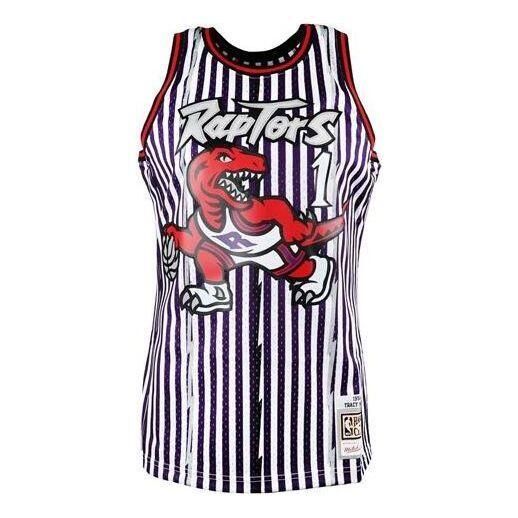 Koszulka Toronto Raptors Swingman 1998/99. Fioletowe koszulki damskie Mitchell & Ness, bez wzorów, bez kołnierzyka, bez ramiączek. Za 616.50 zł.