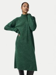 YAS Sukienka dzianinowa 26030704 Zielony Loose Fit. Zielone sukienki damskie YAS, bez wzorów, z dzianiny, bez ramiączek. Za 149.99 zł.