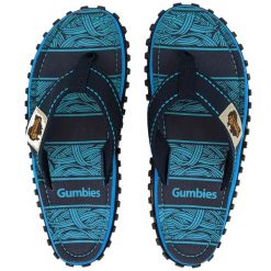 Japonki GUMBIES ISLANDER FLIP-FLOPS UNISEX. Niebieskie klapki damskie Gumbies, bez wzorów, bez obcasa, bez zapięcia. Za 89.99 zł.